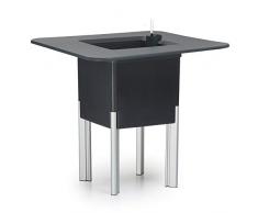 Mondum Kit Mediterraneo, 75CA: Jardinera Modular, 75 h Patas alumnio Plateadas y Mesa Cuadrada, Antracita