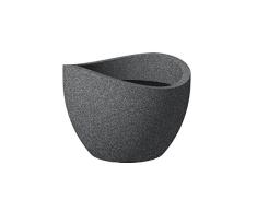 Scheurich 53380 0250/40 Jardinera de plástico, Color Granito negro