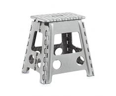Zeller Taburete Plegable, Gris Claro, 38,5 x 31,5 x 39 cm, 13738