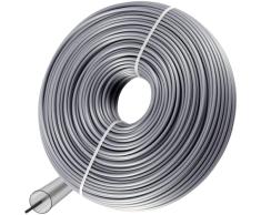 GARDENIX Línea de Corte Reforzada, 2,7 mm x 100 m, cortadora de césped Redonda, Hilo de Nylon