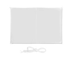 Relaxdays Toldo Vela Rectangular, Impermeable, Protección Rayos UV, con Cuerdas para tensar, 2 x 3 m, Blanco
