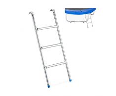 Relaxdays Escalera Cama Elástica para Colgar, Acero, Plateado, 97 x 38 cm