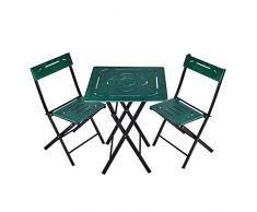 Set de Mesa y Sillas de Jardín Negro