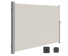 SONGMICS Toldo Lateral, Extensible, 180 x 350 cm, Toldo de Sombra, Toldo de Exterior, para Balcón, Terraza y Jardín, Beige GSA185T02
