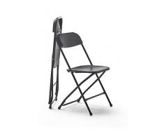 KitGarden Every Unidades Pack de 2 Sillas Plegables Multifuncional, Negro