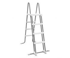 Intex 56060 28073-Escalera para Piscinas de Altura, Acero, Gris, 122 cm