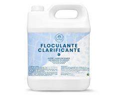 Floculante Líquido para Piscinas 5l, Súper Concentrado, Sin Quimicos Peligrosos, Clarificador de Agua para Piscinas, Agua Turbia, Sin Metales Pesados, Sin Policloruro de Aluminio, Jacuzzi, SPA
