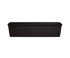 Emsa 515026 Macetero para balcón, longitud 75 cm, sistema de riego automático, moka, Casa Mesh