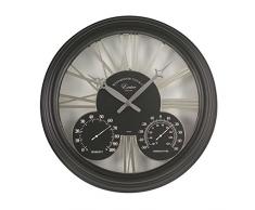 Smart Solar 5061001 Reloj Exeter + termómetro, Negro, 38.5x38.5x5 cm
