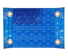 International Pool Protection Manta TÉRMICA (5x3.5m) DE 500 MICRAS Geo Bubble con Refuerzo EN LOS Lados Estrechos + Cubierta DE PROTECCIÓN para COBERTOR Solar + ENROLLADOR TELESCÓPICO