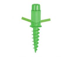Relaxdays Soporte Sombrilla para Palos de 19-32 mm, Jardín, Playa, Pincho, Base, 1 Ud, Plástico, 38,5 x 9 cm, Verde
