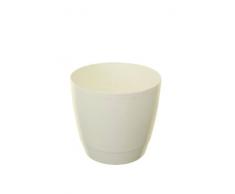 Whitefurze G0618RD - Maceta (circular), color blanco