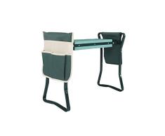 Strandgut Taburete para rodillas y jardín con bolsillo lateral, color verde