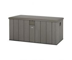 LIFETIME 60215 - Baúl para jardín ultrarresistente lifetime 150x72x69 cm uv100 marrón