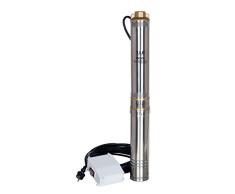 TIP MSC 30193 - Bomba de pozos Profundos (Acero Inoxidable, 5500 l/h, Altura de extracción máx. / presión máx. 72 m/7,2 Bar, 10 Ruedas, Control Externo, Adecuado para pozos Estrechos (10 cm))