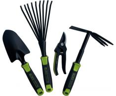 BLACK TOOLS® Garden - Juego de herramientas de jardín de 4 piezas, juego óptimo para el pequeño jardín o balcón | Jardín, maceta, jardinera, jardineras