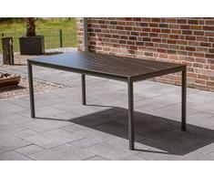 greemotion Mesa de Comedor Calgary Antracita, Mesa de Comedor para Interior y Exterior, Mesa de Acero Inoxidable con Tablero de cerámica, Dimensiones Aprox. 180 x 90 x 75 cm