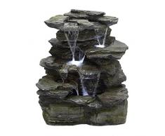 Köhko 11002 - Fuente de jardín (Piedra Natural, con iluminación LED, 8 L)