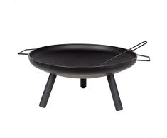 AKTIVE 63034, Brasero Exterior Portátil, con atizador para avivar el Fuego, Material Hierro, Resistente, Medidas Ø59 x 72,5 x 28 cm, Barbacoa Exterior, Barbacoa Camping