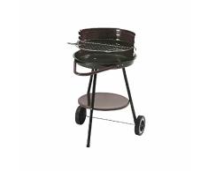 Landmann - Barbacoa esmaltada (diámetro: 43 cm), color negro y rojo