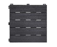 Ribiland PRGOMDJ101 - Baldosa para terraza (45 x 45 x 2 cm), color gris antracita