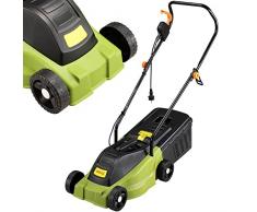 Cortacésped eléctrico de jardín cortacésped a Empuje Modelo A5099 Potencia Motor 1000 W Ancho Corte 30 cm Altura de Corte Ajustable 25/40/55 mm con depósito de Basura de plástico de 25lt