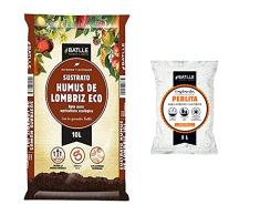 Sustratos Ecológicos Sustrato Humus Lombriz 10l. Batlle + Sustrato Perlita 5L Batlle