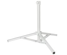 Aktive 53851 - Base sombrilla 3 patas | Mástil Ø19/22 mm, 61x49,5 cm, rosca ajustable | Base sombrilla terraza de aluminio | Pie con patas plegables | Base parasol