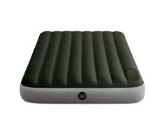 Colchón camping doble con Fiber-Tech INTEX velloso, Color Verde, 137 x 191 x 25 cm