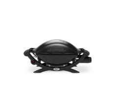 Weber Q2000 Barbacoa de Gas| Barbacoa con Mesa| Cuenco Y Tapa De Aluminio Fundido| para Hogar O Fuera | Mini Barbacoa Portátil Premium - Negro (53010074)