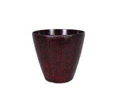 Universal Maceta para Flores Roto Pebble, Resistente a Las heladas y Ligera, Rojo, 34x32cm