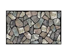 Apache Mills Masterpiece - Tapete para Puerta de Piedra Gris, 18 x 30 Pulgadas