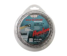 Avalon - Hilo Helicoidal de Nylon Universal para Desbrozadora y Cortacésped (2,4 mm x 15 m)