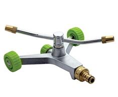 S&M 173066 Aspersor de riego enterrado 2 Brazos con Ruedas Metal Cromado