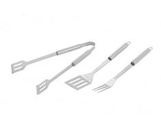Tepro - Utensilios para Barbacoa (3 Piezas), Color Plateado