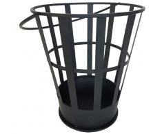 Esschert Design FF466 Cesta de Fuego, Negro, 15.7 x 13.7 x 14.5 Pulgadas