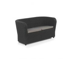 Shaf - Nova | Sofa Jardin de 2 Plazas de Color Antracita | Fabricado en España con Materiales Reciclados
