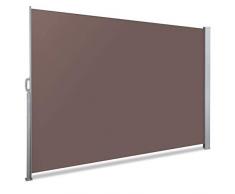 VOUNOT Toldo Lateral Retráctil, Protege la Privacidad, Protector Solar a Prueba de Viento, para Balcón, Jardin, Terraza, 180 x 300cm, Marrón