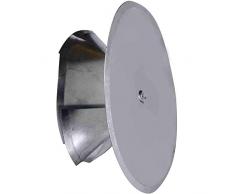 FireFix 1757 Tapa para Chimenea con Embudo de expansión con Aislamiento (Ajustable hasta 160 mm de diámetro), Plata
