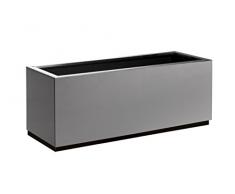 Hobby Flower Steel Mate - Maceta Rectangular con Sistema de Auto-riego, 75 x 35 x 40 cm
