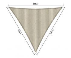 Shadow Comfort Sombra Vela Sombrilla Toldo Permeable al Agua HDPE Jardín Toldo para Jardín Exterior Terraza UV Bloque - Triángulo 2x2x2m - Sahara Sand