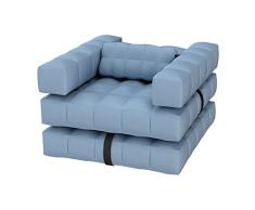 Pigro Felice 1-9211-985-Azurblue Sillón de Lujo Inflable, PVC, Azur Azul, 117x117x72 cm, 4 Unidades