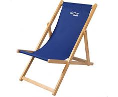 Aktive 62644 - Tumbona jardín exterior de madera | Madera pino, medidas 56x68,2x92,5 cm | Respaldo reclinable, 3 posiciones | Tumbona plegable exterior | Silla plegable | Sillas jardín exterior
