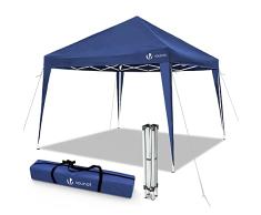 VOUNOT Carpa Plegable Gazebo 3x3m con Bolsas de Arena, Cenador Pabellón de Jardín Pop Up para Camping, Fiestas, Exterior, Azul