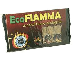 KEKAI KT0514 - Pastillas de Encendido Ecológicas y Recicladas EcoFiamma 24 pastillas para Grill, Barbacoa, Estufa o Chimenea de Leña Fácil de Encender y Larga Duración
