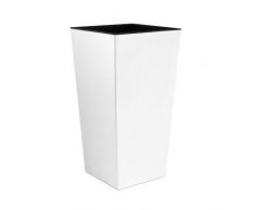 Prosperplast Maceta Alta URBI 16, 3 litros, DE PLÁSTICO Flores y Plantas, Blanco, 42 cm