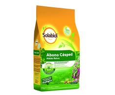 Solabiol con materias primas de Origen 100% Estimulante Natural Booster. Formato 5kg Abono equilibrado para cesped Saco, Amarillo