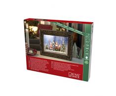 Marco de fotos LED, plástico, marrón, Laser 1.5volts