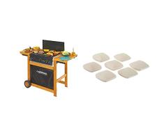Campingaz Woody Adelaide 3 Barbacoa De Gas Con 3 Quemadores, 14 Kw, Fácil Sistema De Limpieza Instaclean + 205636 - Briquetas De Cerámica