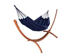 Jobek Set Week End-Support Madera y Lienzo, Azul Marina, Madera